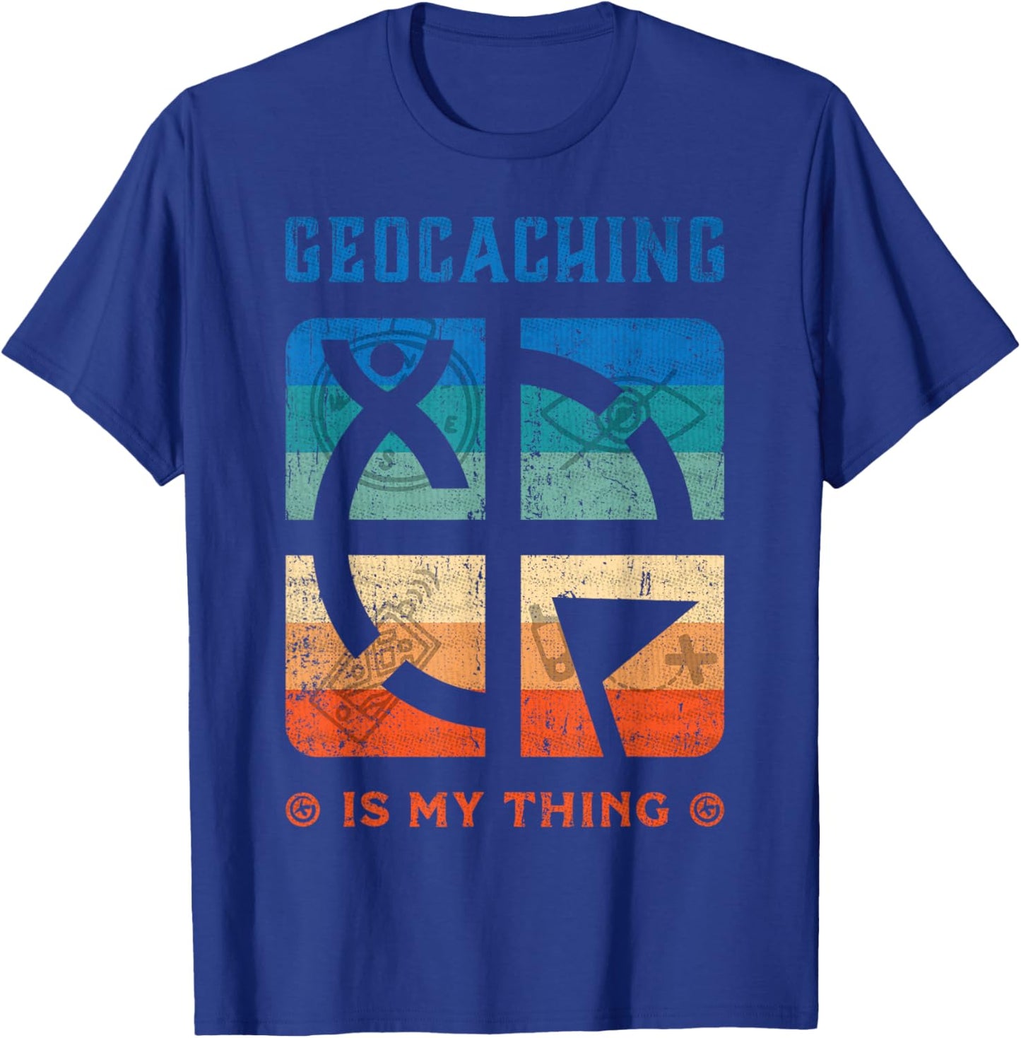 Geocacher Geocaching Supplies Kit Tools Trinkets Geocaching T-Shirt - T-Shirt | Royal