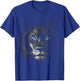 Lion Animal Motif Blue Eyes Artwork Lion T-Shirt - T-Shirt | Royal