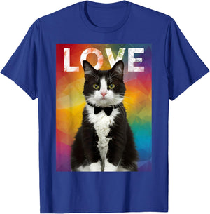 My Tuxedo Cat Is My Best Friend Funny Cat Lovers Women Girls Kids T-Shirt - T-Shirt | Royal