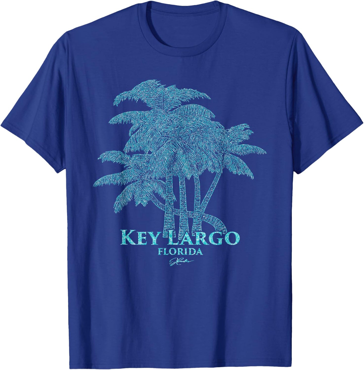 JCombs: Key Largo, FL, Palm Trees T-Shirt - T-Shirt | Royal