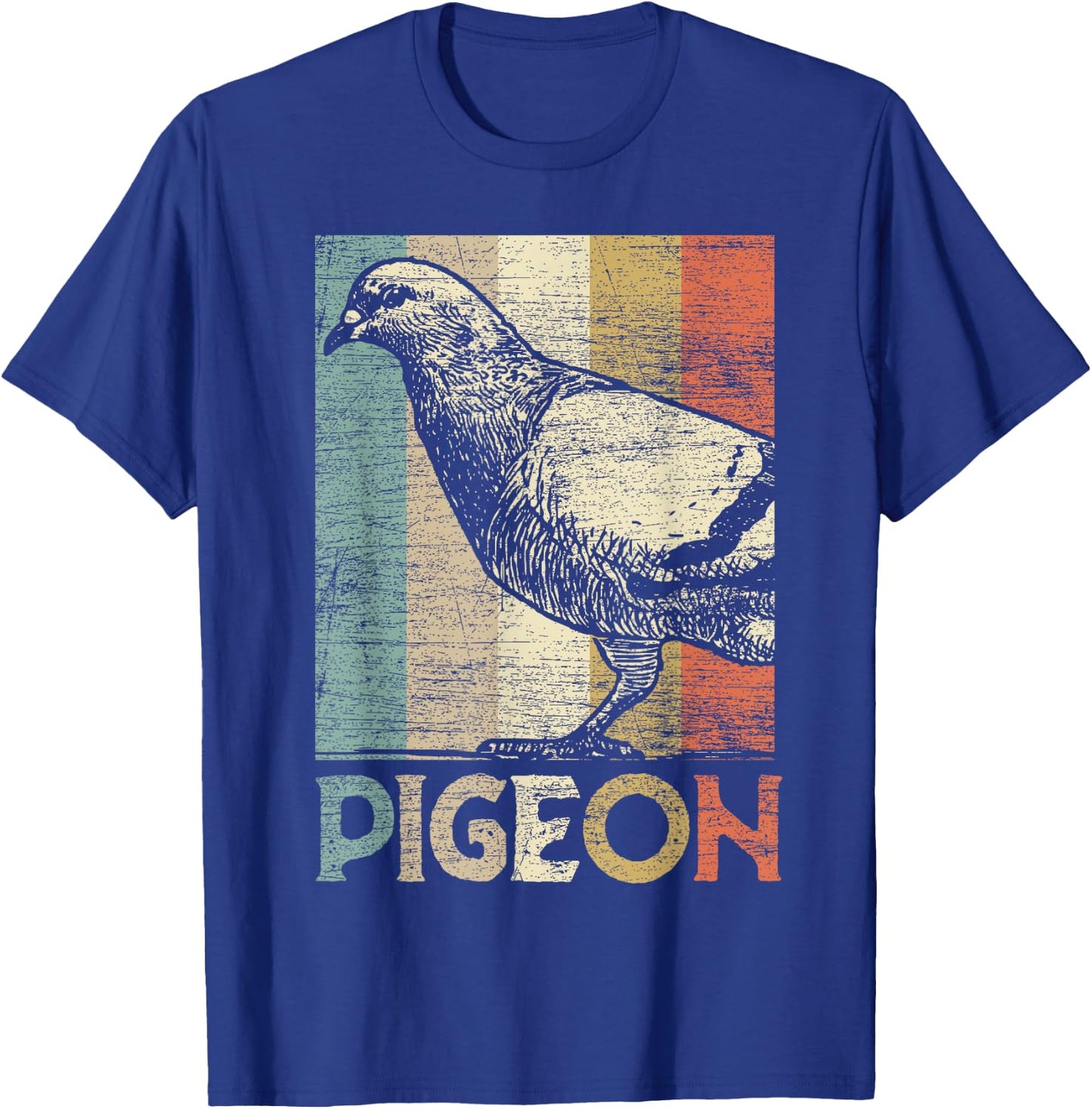 Retro Pigeon T-Shirt - T-Shirt | Royal