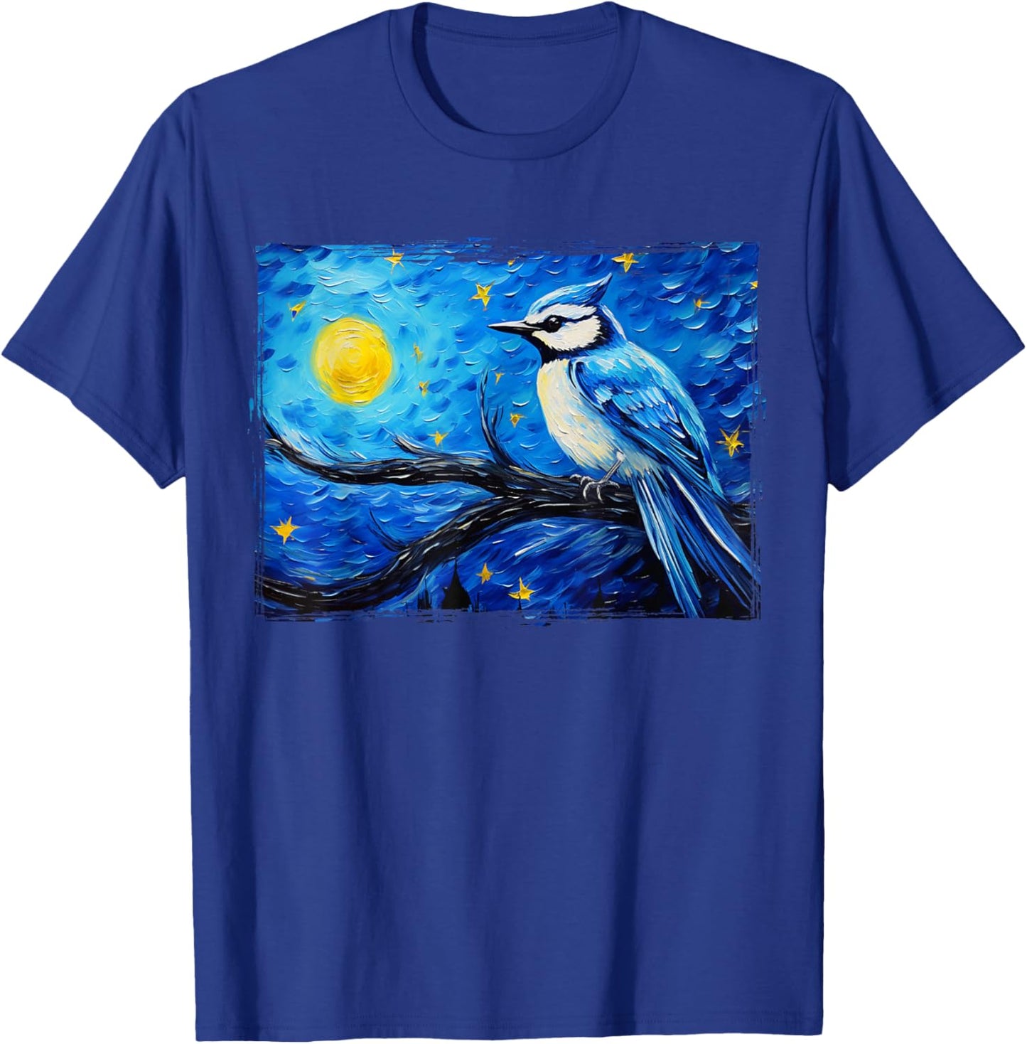 Birds Nature Birding Watching Ornithology Blue Jay Bird T-Shirt - T-Shirt | Royal
