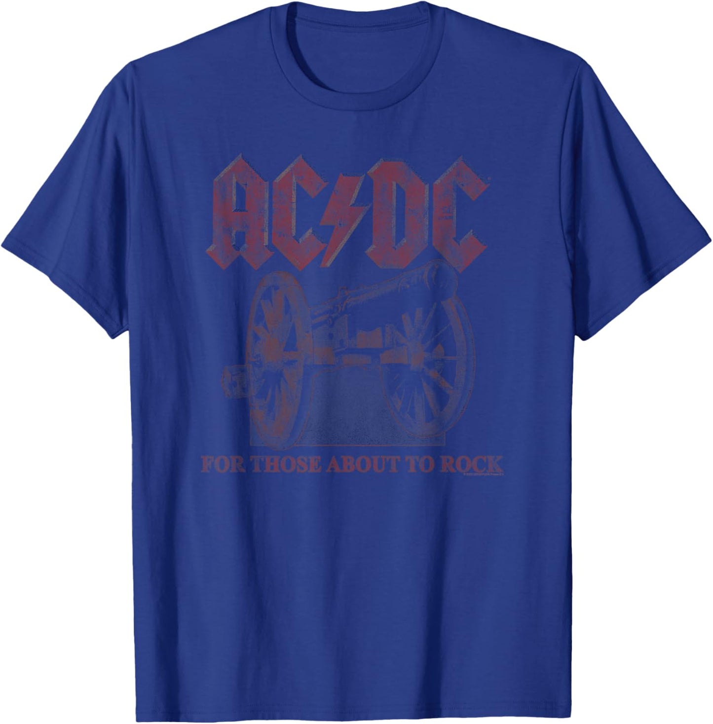 Official AC/DC for Those About to Rock Canon Rock Music Band T-Shirt - T-Shirt | Royal