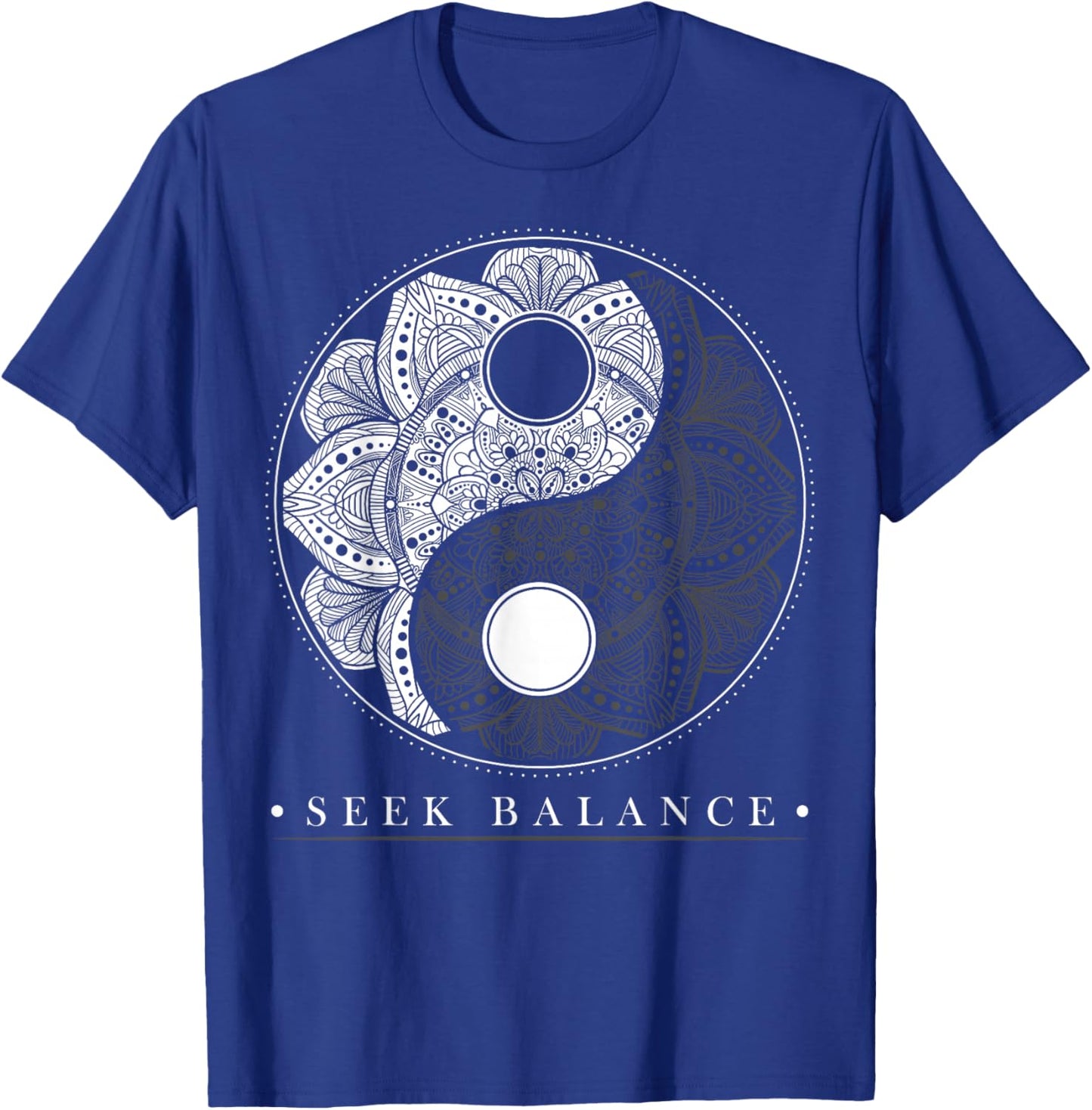 Yin Yang Mandala Seek Balance Native American Shaman T-Shirt - T-Shirt | Royal