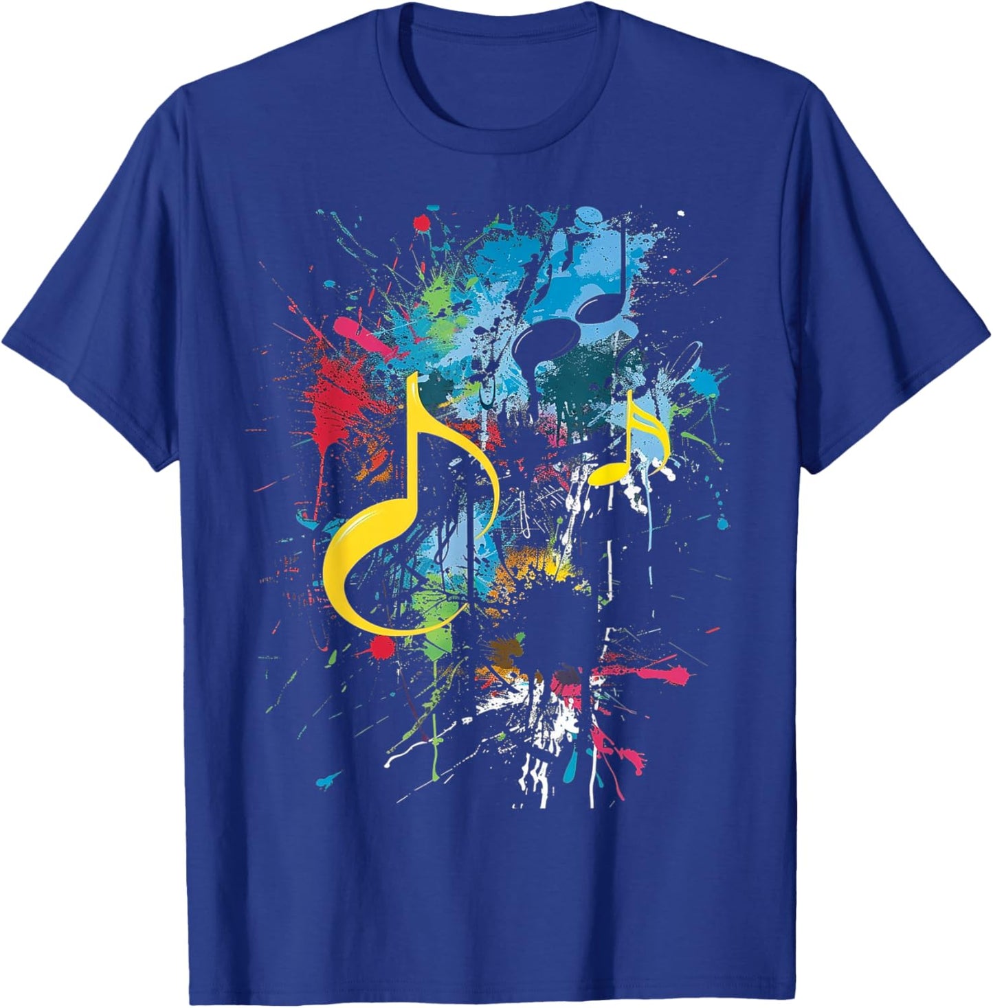 Musical Notes Graffiti T-Shirt - T-Shirt | Royal