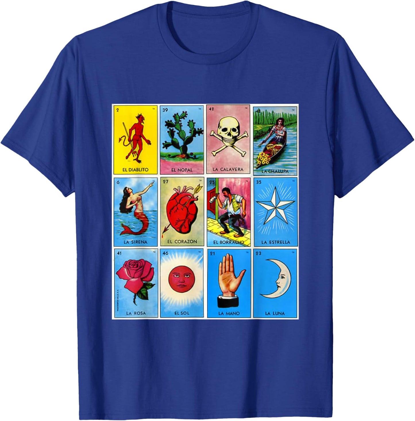 Mexican bingo card T-Shirt - T-Shirt | Royal