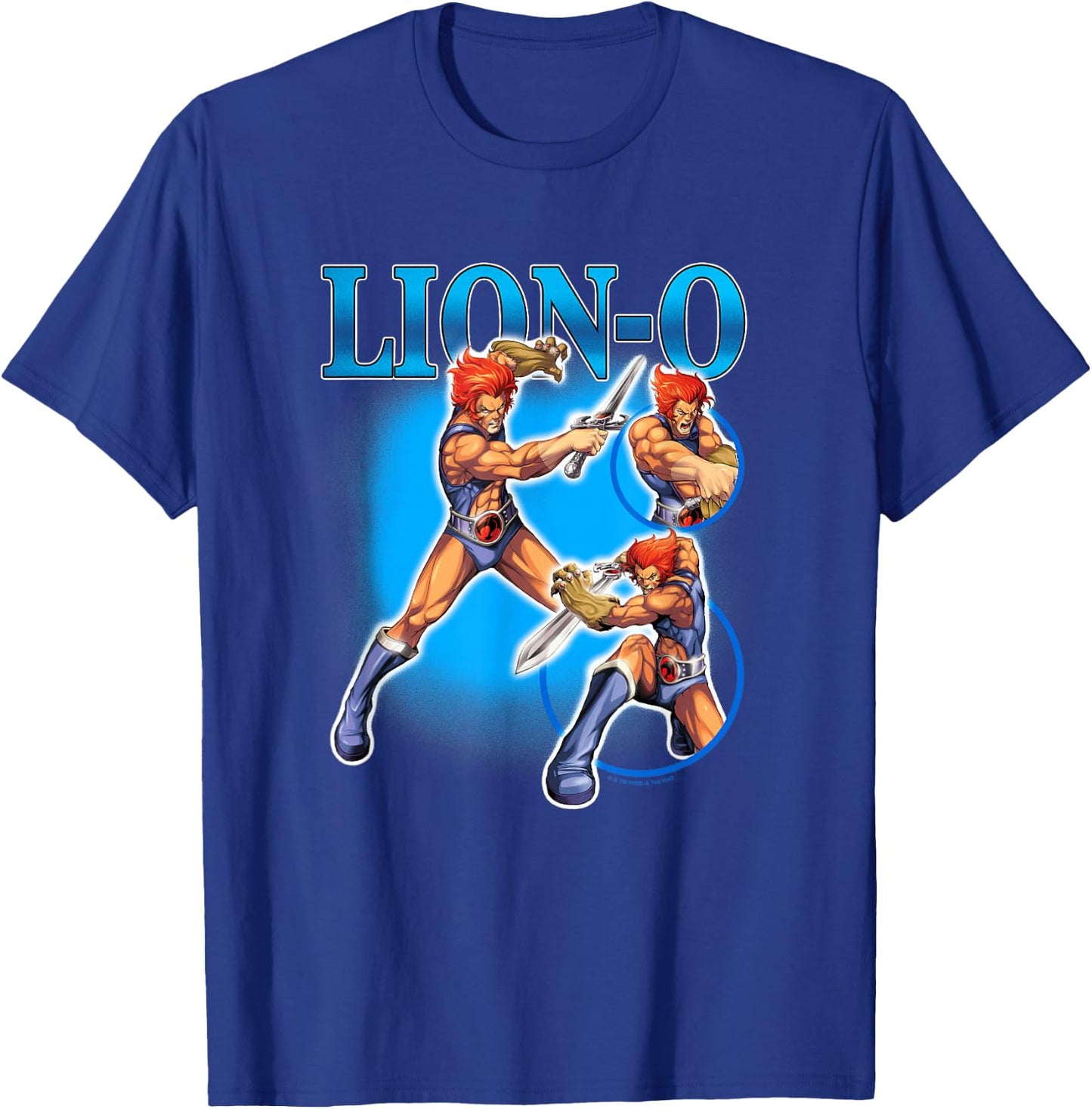 ThunderCats Iconic Lion-O Retro Vintage Collage Chest Poster T-Shirt - T-Shirt | Royal