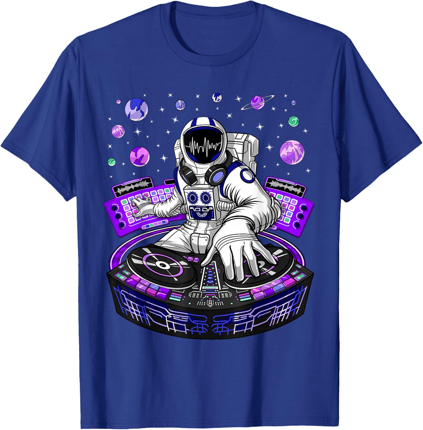 Astronaut Psychedelic Music DJ Psytrance Techno EDM Festival Small T-Shirt - T-Shirt | Royal