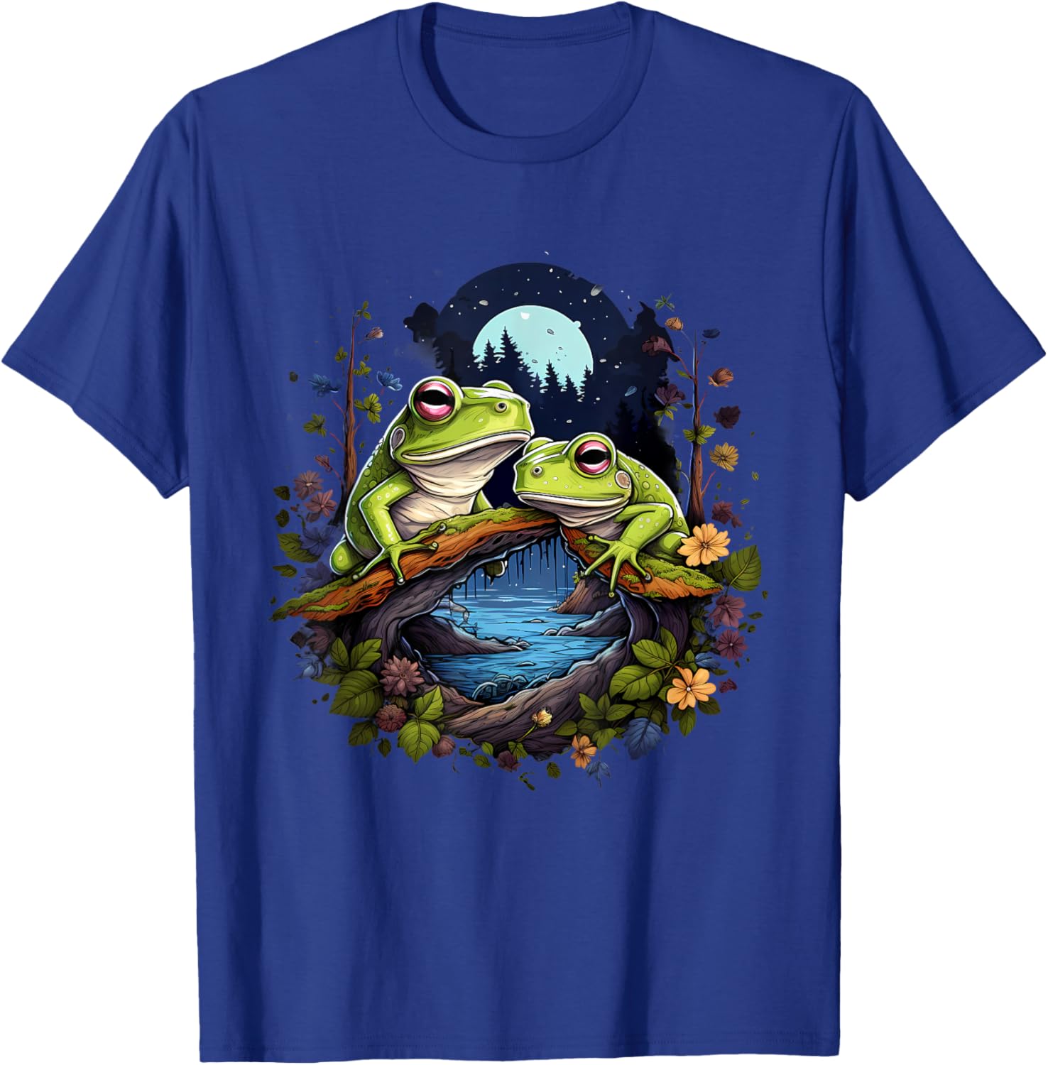 Frog Artwork Nature Forest Animal Lovers Wildlife Toad T-Shirt - T-Shirt | Royal
