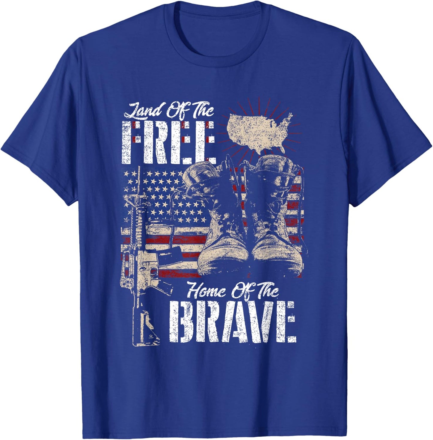 Land of the Free House of the Brave Veteran of the US Army T-Shirt - T-Shirt | Royal