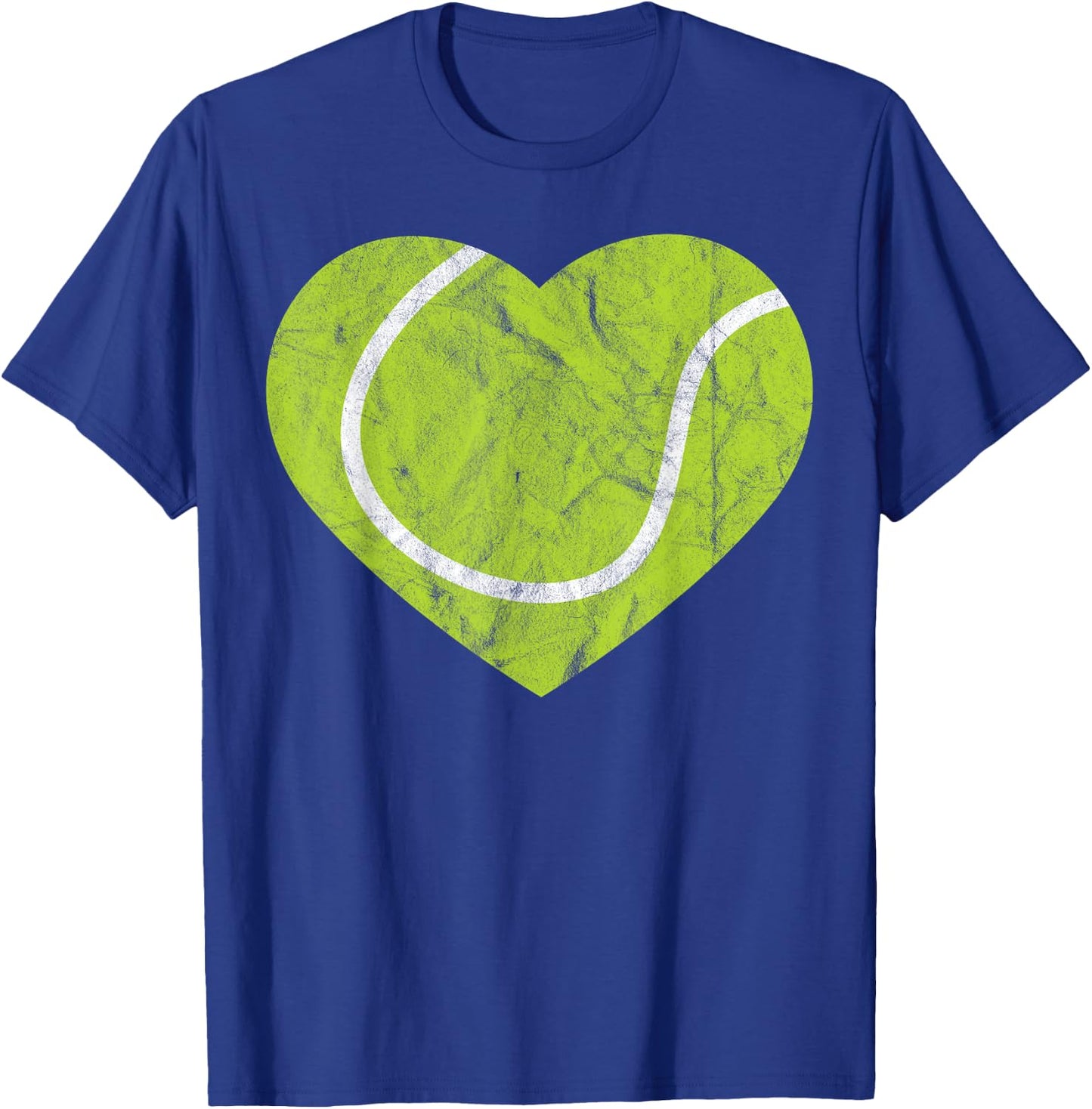 Vintage Tennis Heart Gift Retro Player Valentine's Day T-Shirt - T-Shirt | Royal