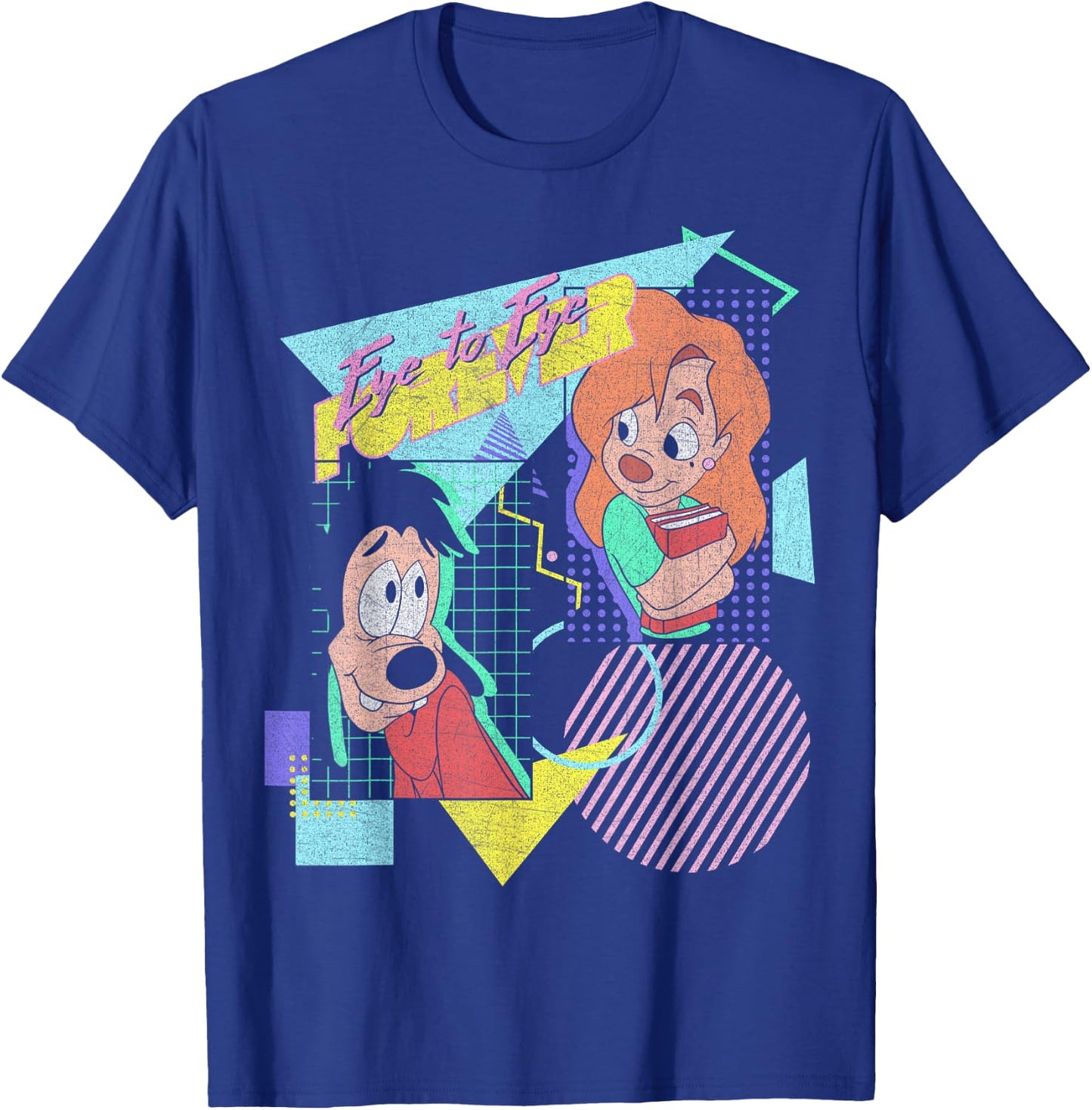Disney A Goofy Movie Max & Roxanne Eye to Eye Poster T-Shirt - T-Shirt | Royal