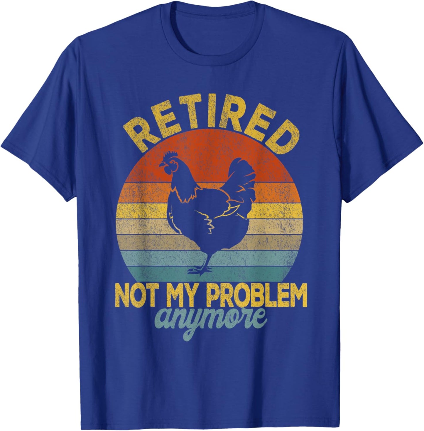 Funny Retired Definition Retirement Plan Raising Chickens T-Shirt - T-Shirt | Royal