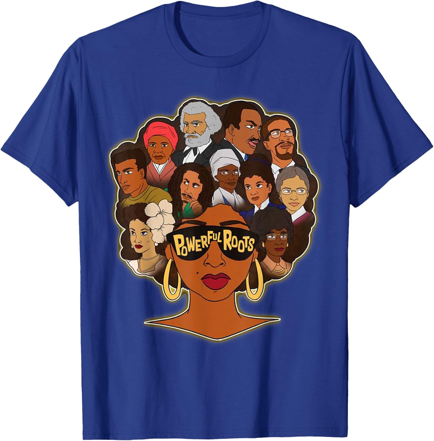 Powerful Roots Black History Month I Love My Roots Gifts T-Shirt - T-Shirt | Royal