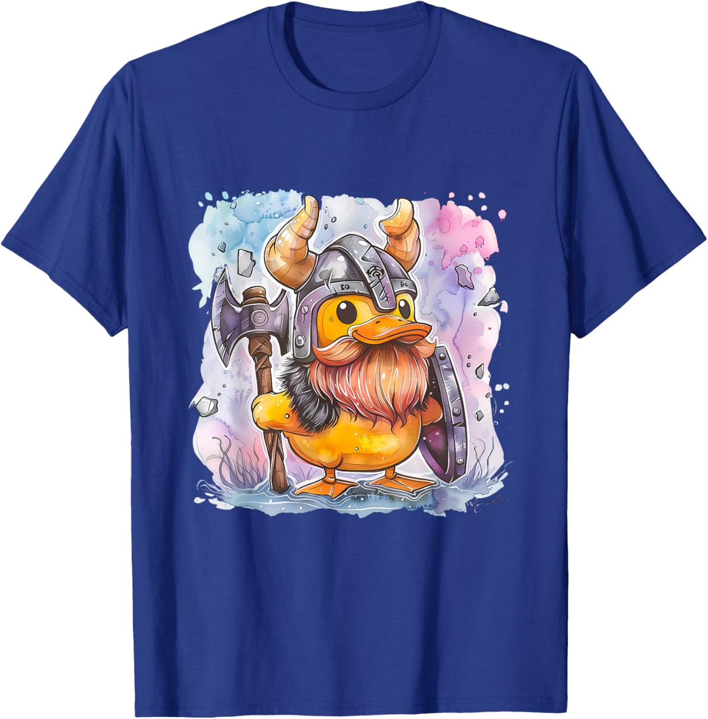 Rubber Duck Vikings Rubber Duckie Viking Duck Viking Helmet T-Shirt - T-Shirt | Royal