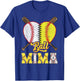 Mima Of Both Ball Mima Half Baseball Softball T-Shirt - T-Shirt | Royal