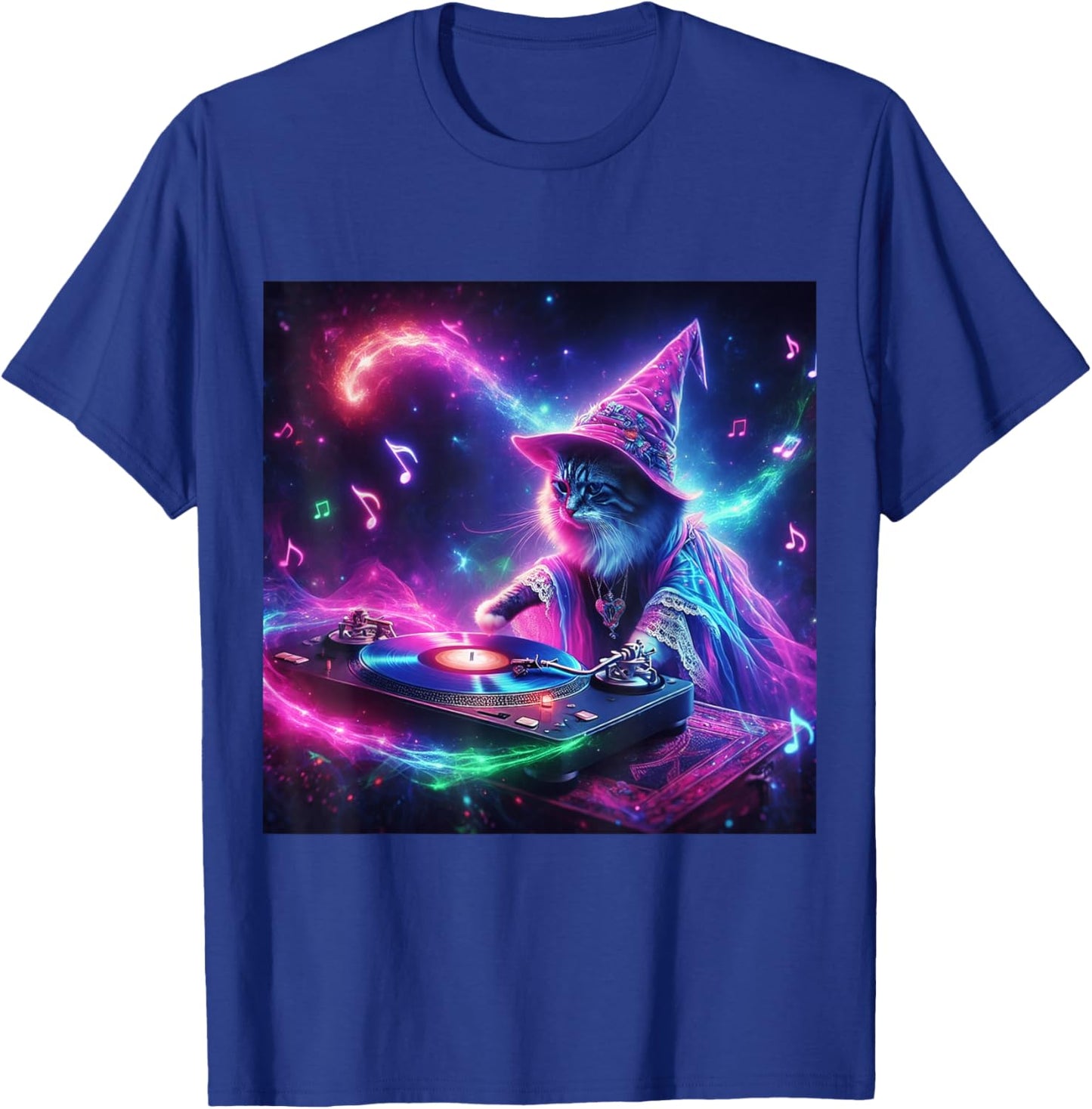 PLUR DJ Vibes Trippy Cat Festival EDM Rave Essential Novelty T-Shirt - T-Shirt | Royal
