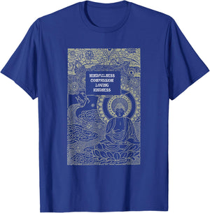 Buddha Mindfulness Compassion Kindness T-Shirt - T-Shirt | Royal