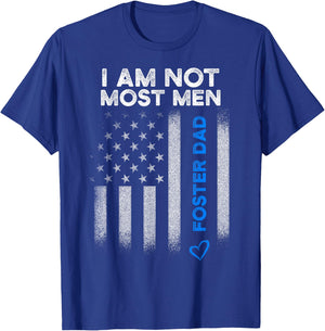 Foster Parent Dad Most Men Foster Care T-Shirt - T-Shirt | Royal