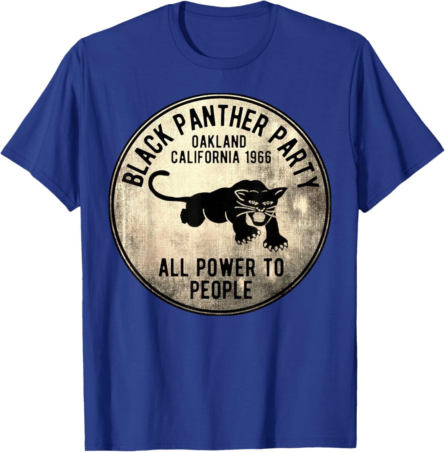 Vintage Oakland California 1966 Black Panther Party T-Shirt - T-Shirt | Royal