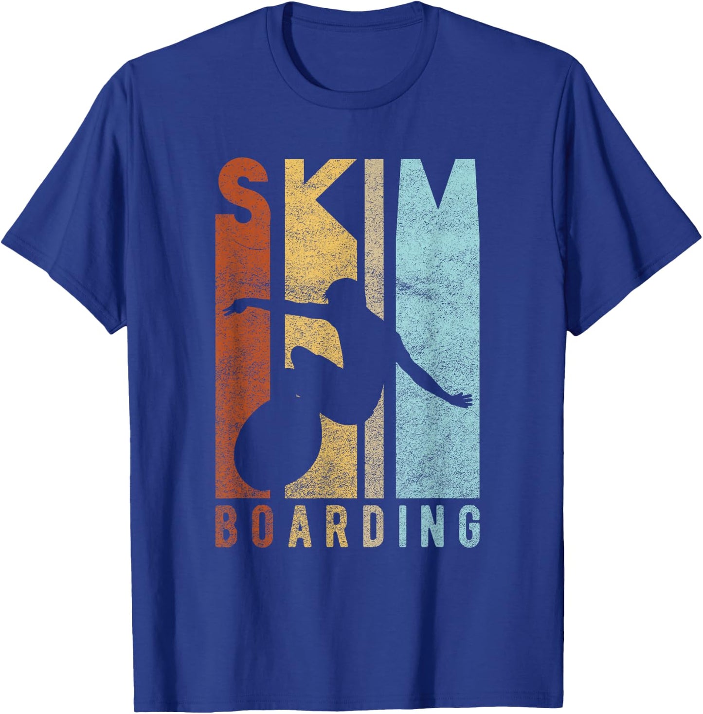 SKIM BOARDING - Sporty retro skimboarding surf-er T-Shirt - T-Shirt | Royal
