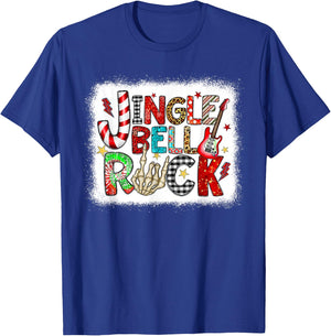 Retro Rock Holiday Christmas Jingle Bell Rock Leopard Outfit T-Shirt - T-Shirt | Royal