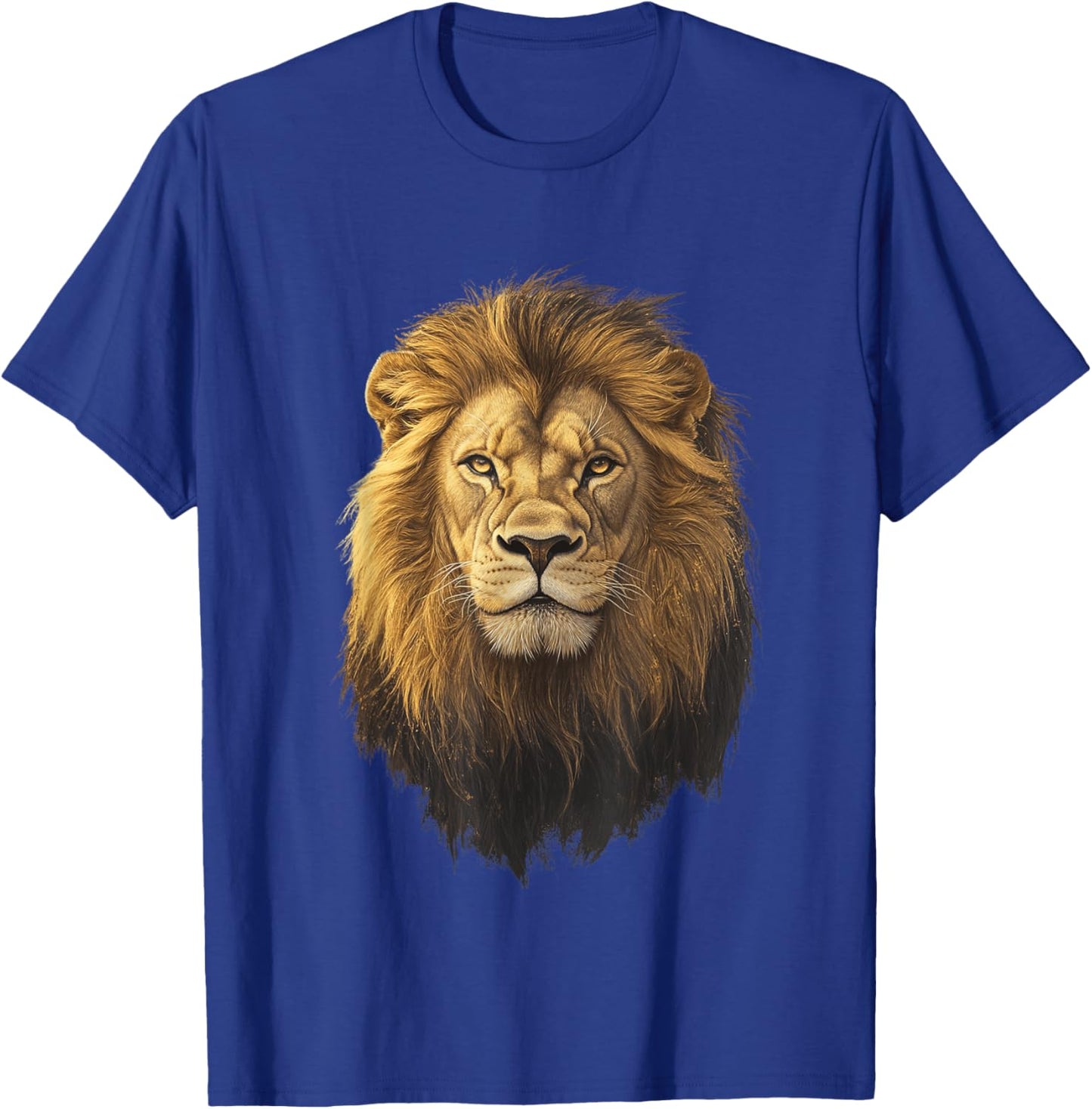Realistic Lion Face Majestic Animal T-Shirt - T-Shirt | Royal