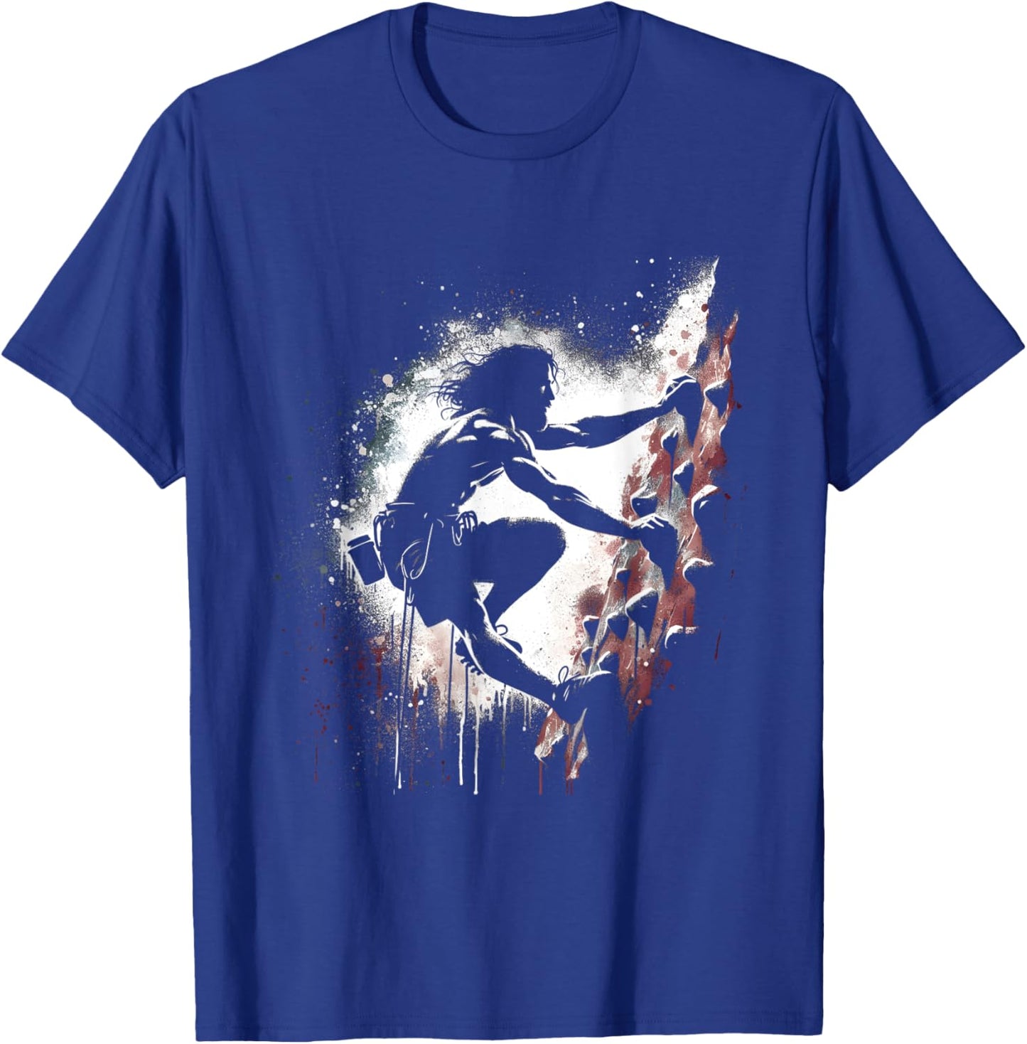 Jesus Rock Climbing - Funny Christian Religious Wall Climber T-Shirt - T-Shirt | Royal