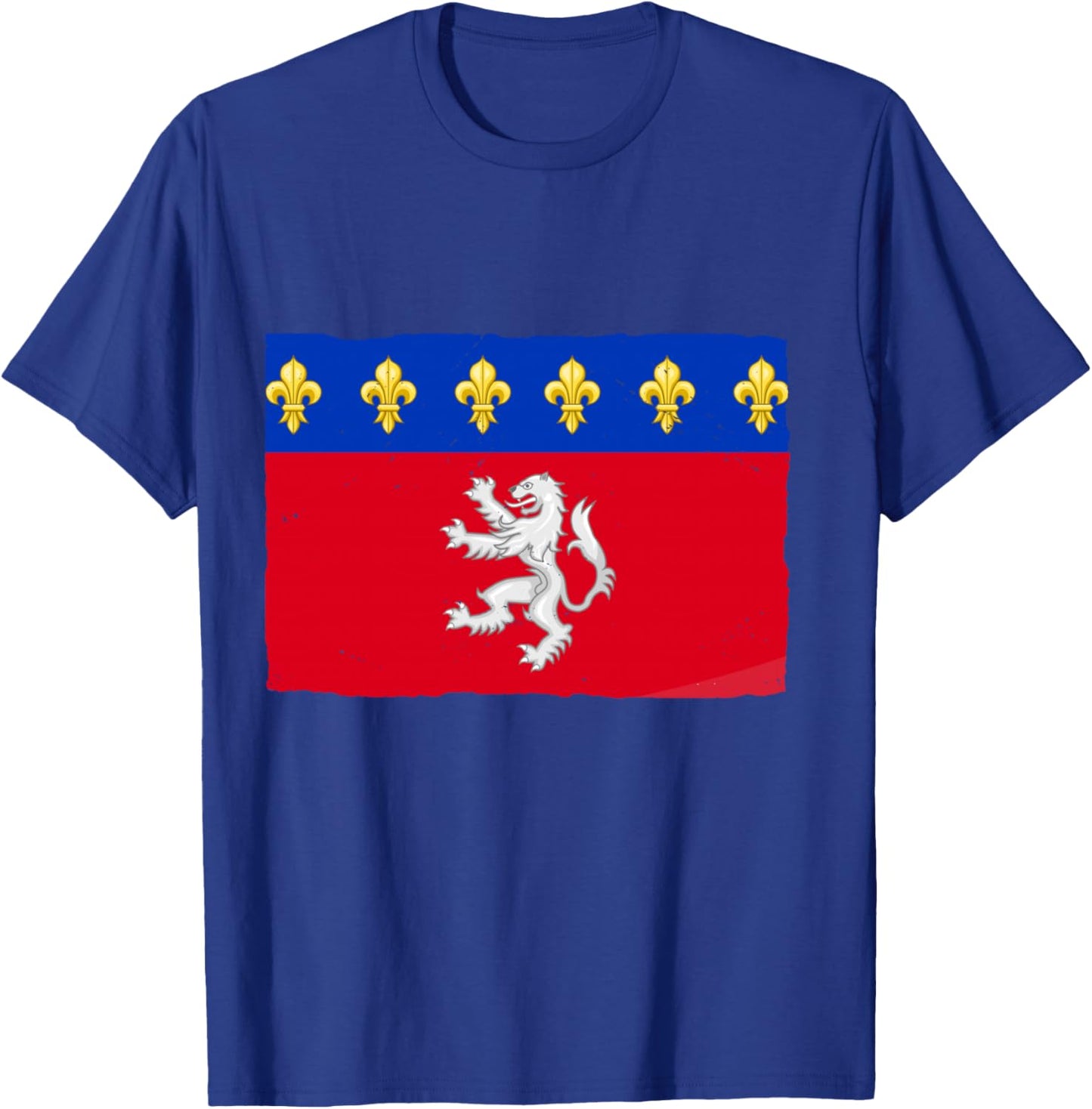 Vintage Lyon Flag Gift Lyon France T-Shirt - T-Shirt | Royal