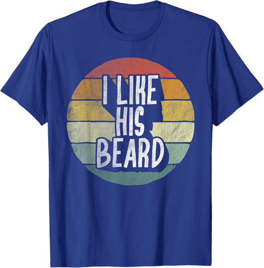 I Like His Beard Matching I Like Her Butt Compliment Couples T-Shirt - T-Shirt | Royal