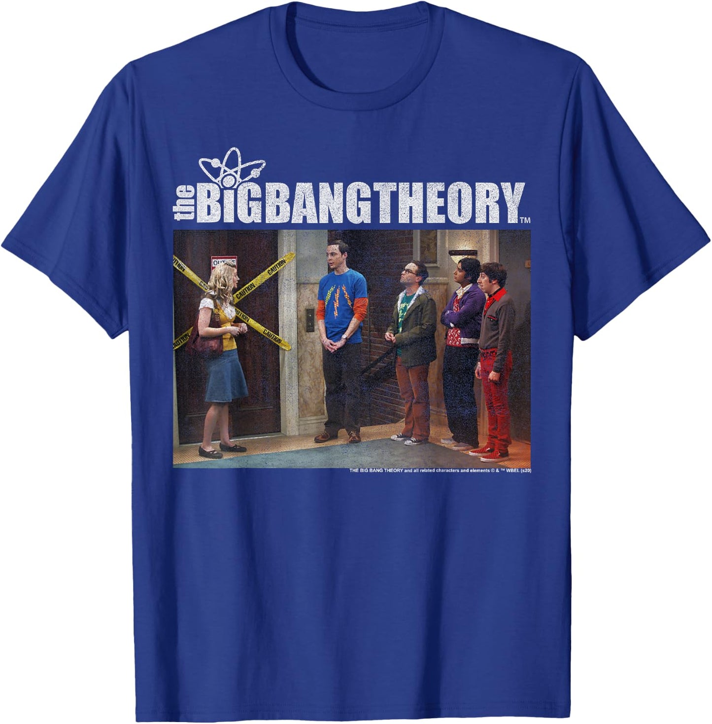 The Big Bang Theory Broken Elevator Group Shot T-Shirt - T-Shirt | Royal