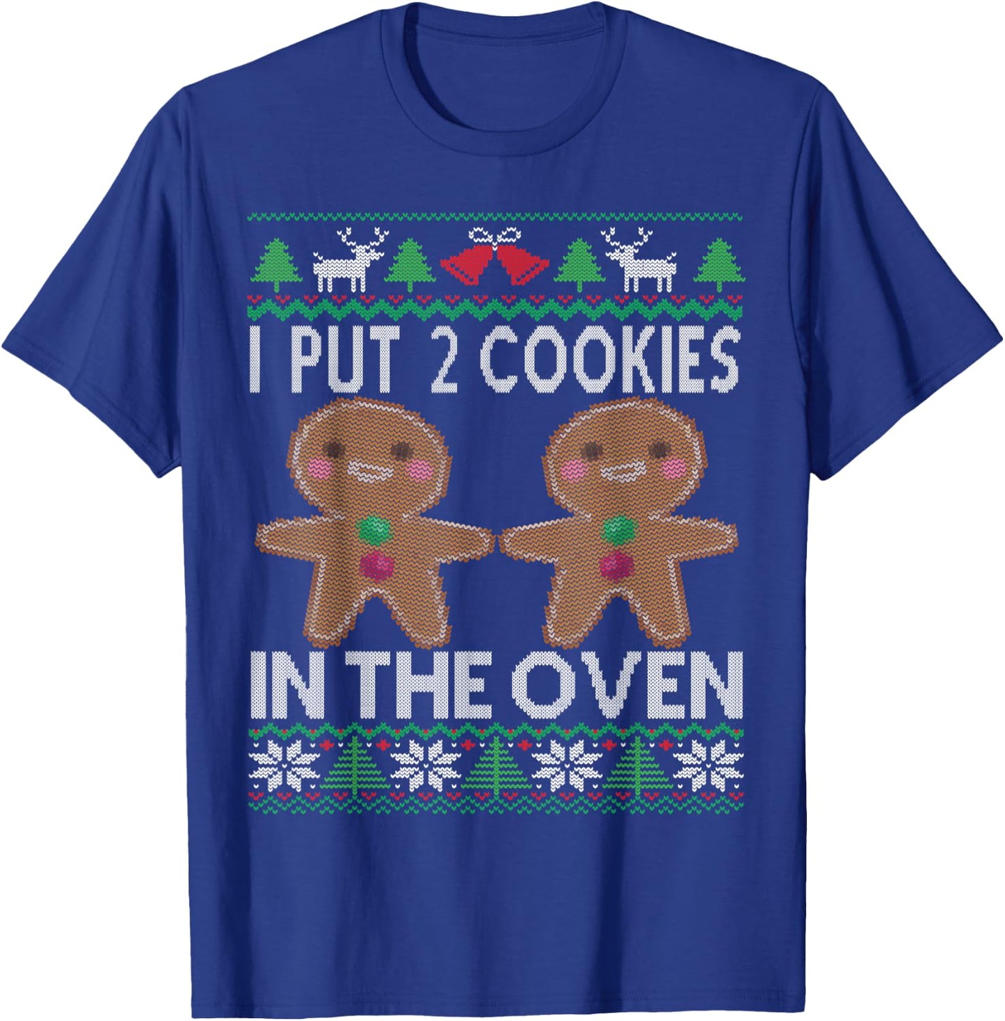 Twin Pregnancy Announcement Christmas Dad T-Shirt - T-Shirt | Royal
