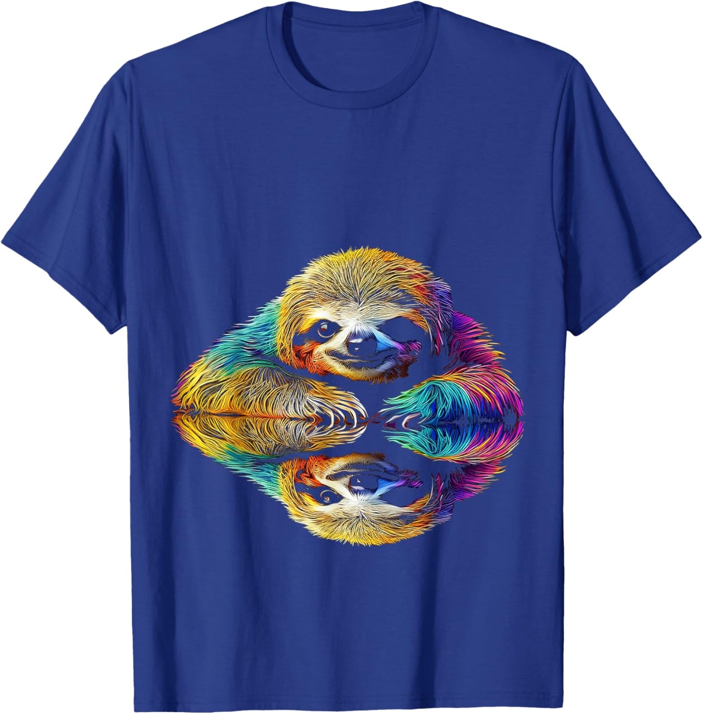 Sloth Abstract Cute Animal Colorful Art Graphic Sloth T-Shirt - T-Shirt | Royal