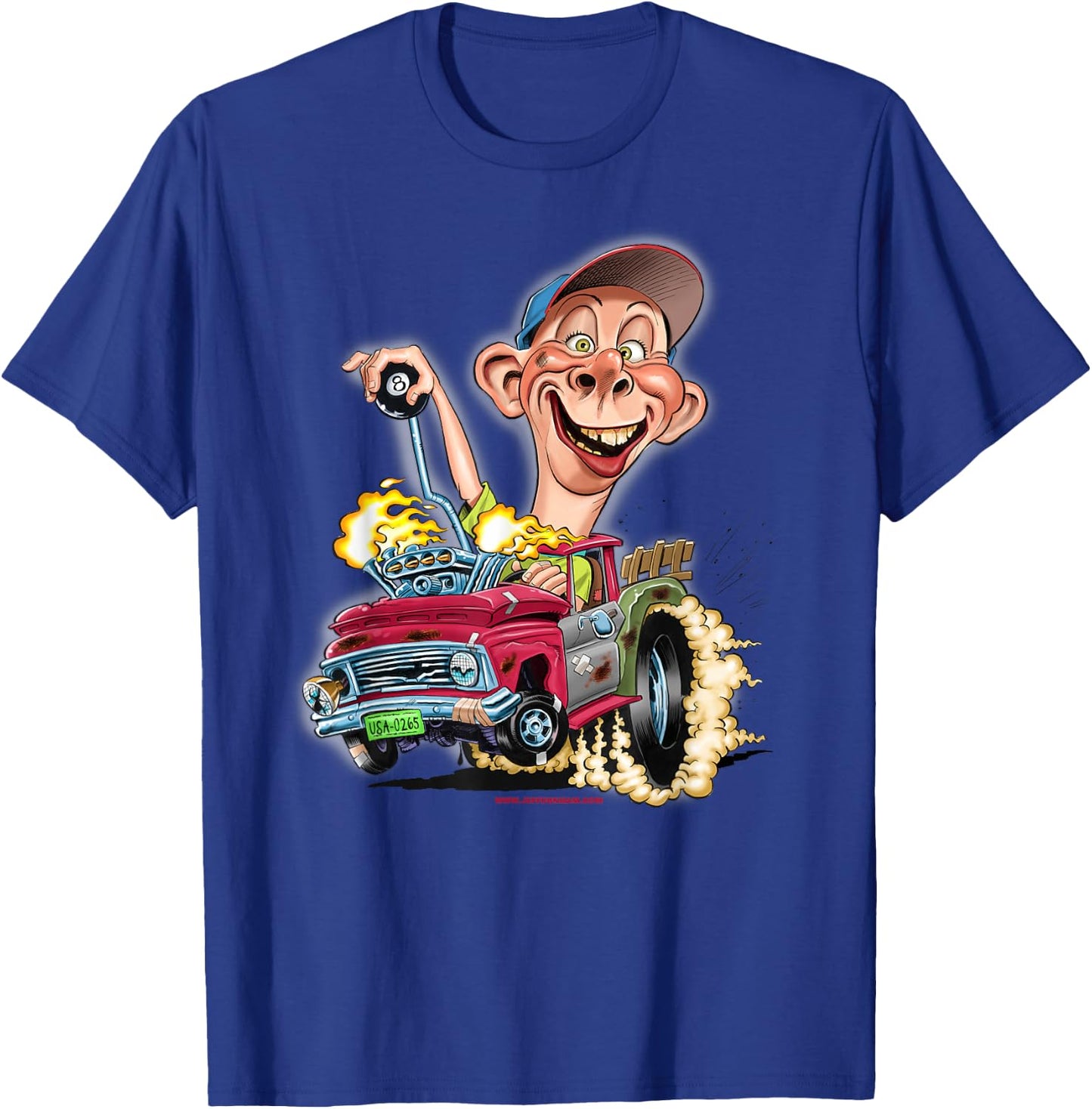 Jeff Dunham - Bubba J Hot Rod Pick Up Truck T-Shirt - T-Shirt | Royal