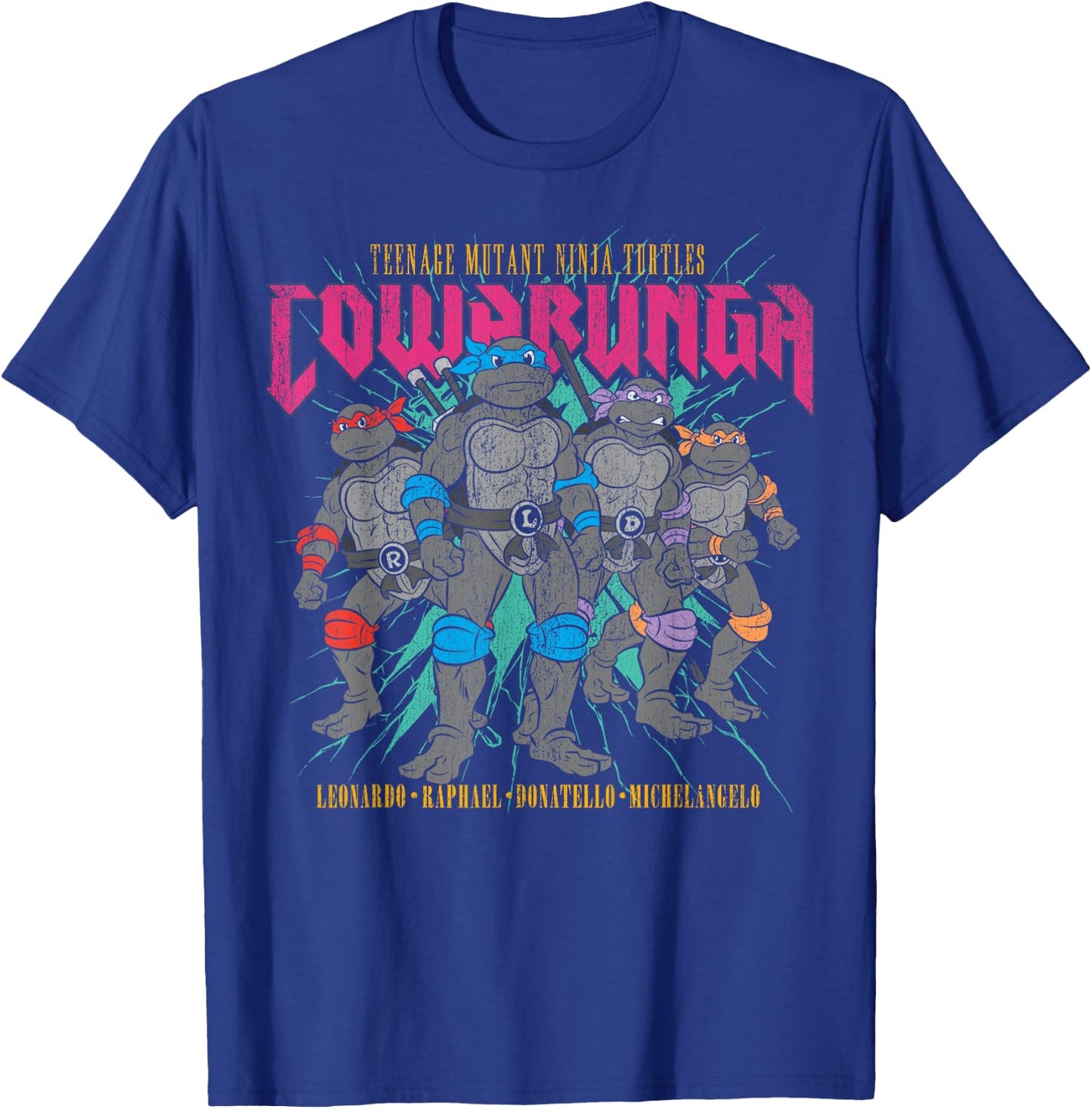 Teenage Mutant Ninja Turtles Cowabunga Group T-Shirt - T-Shirt | Royal