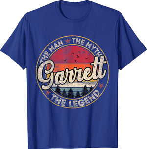 Garrett The Man The Myth The Legend Personalized Name T-Shirt - T-Shirt | Royal