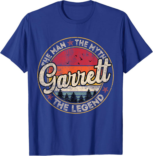 Garrett The Man The Myth The Legend Personalized Name T-Shirt - T-Shirt | Royal