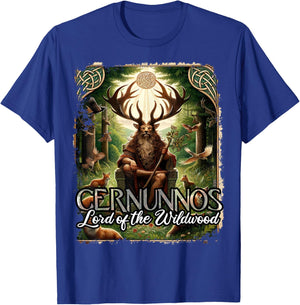 Cernunnos Lord of the Wildwood Antlered Nature Spirit T-Shirt - T-Shirt | Royal