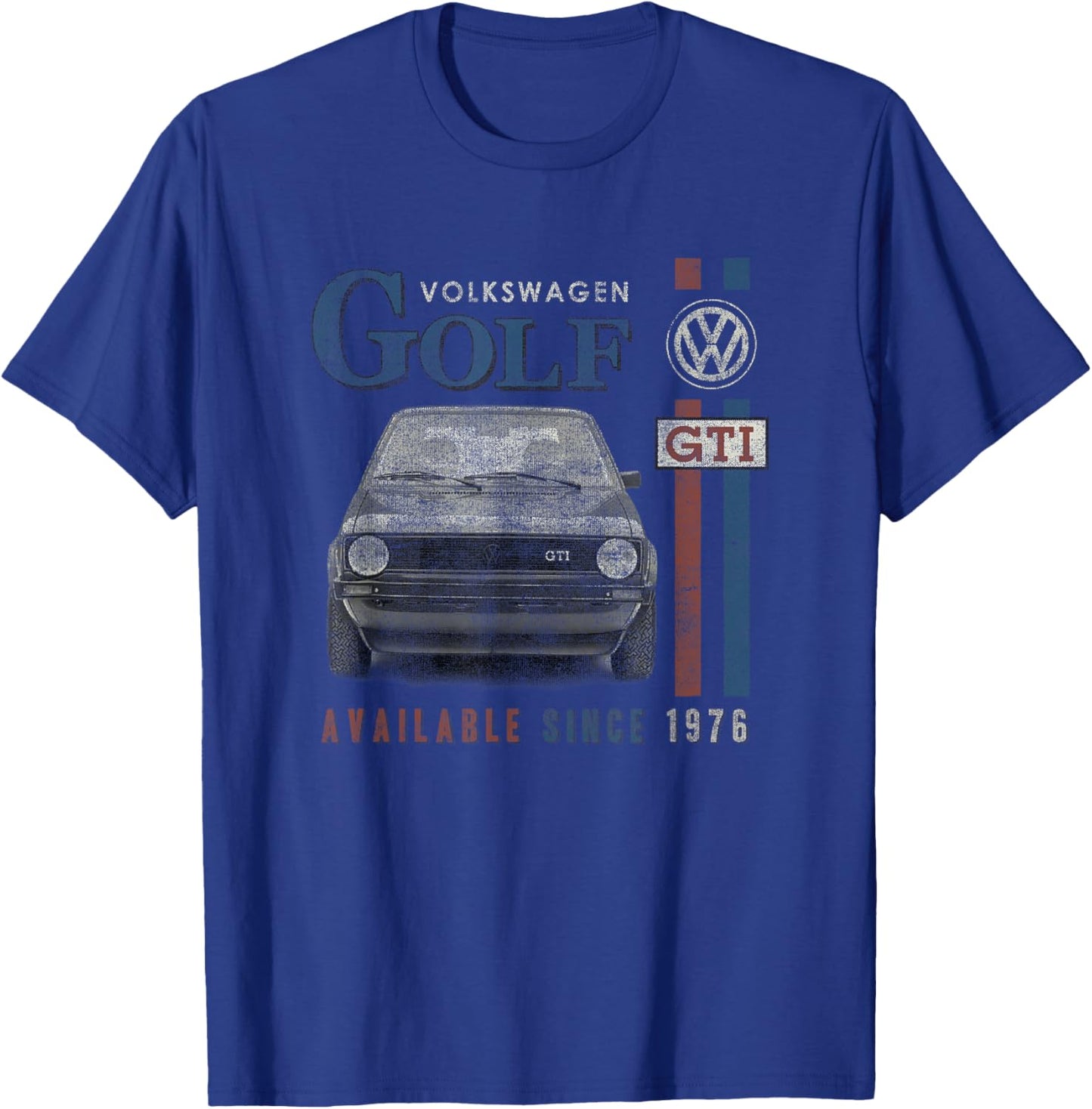 Volkswagen Golf GTI Racing Distressed , Small T-Shirt - T-Shirt | Royal