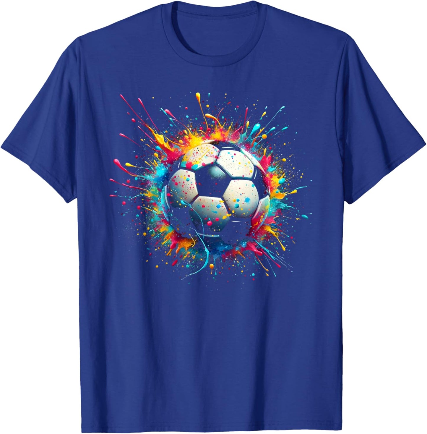 Cool Soccer Player Sport for Boys Men Girls Women Youth Kids T-Shirt - T-Shirt | Royal