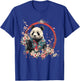 Japanese Samurai Warrior Animals Samurai Panda Bear Floral - Black, Small, -Adults, Women, Short Sleeve, , Novelty , Animals, Vacation, Spring, Summer T-Shirt - T-Shirt | Royal