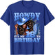 Howdy 18th Birthday Western Cowgirl Hat Boots Black Women T-Shirt - T-Shirt | Royal