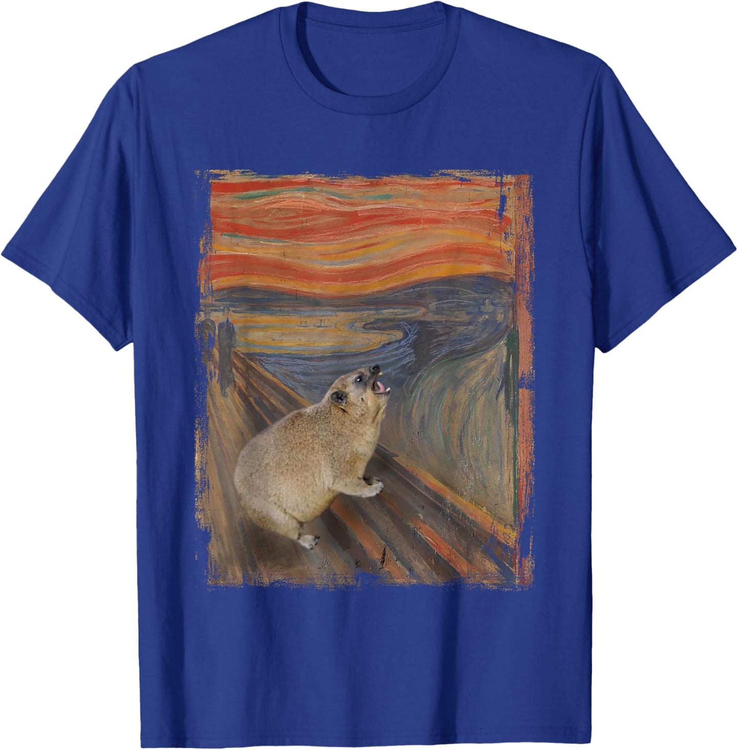 Hyrax Scream Meme Vintage Awawa Hyrax Lover T-Shirt - T-Shirt | Royal