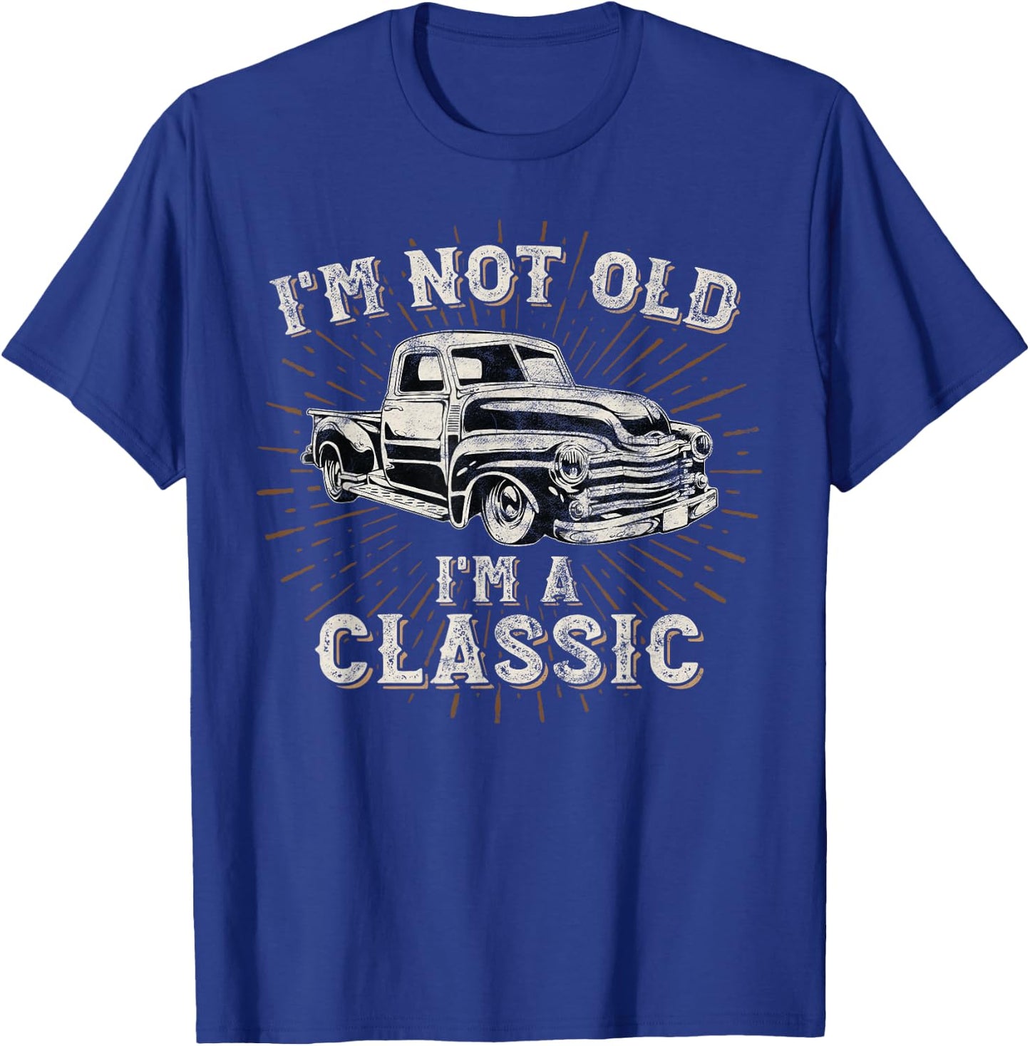 I'm Not Old I'm Classic Retro Truck Distressed Design T-Shirt - T-Shirt | Royal