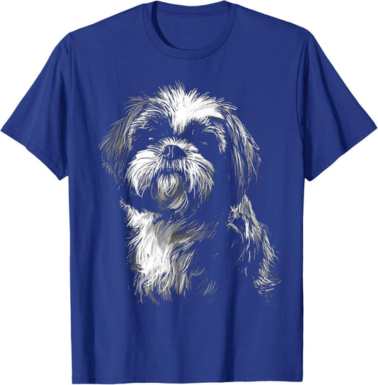 Shih Tzu Graphic Pet Illustration Dog Shih Tzu T-Shirt - T-Shirt | Royal