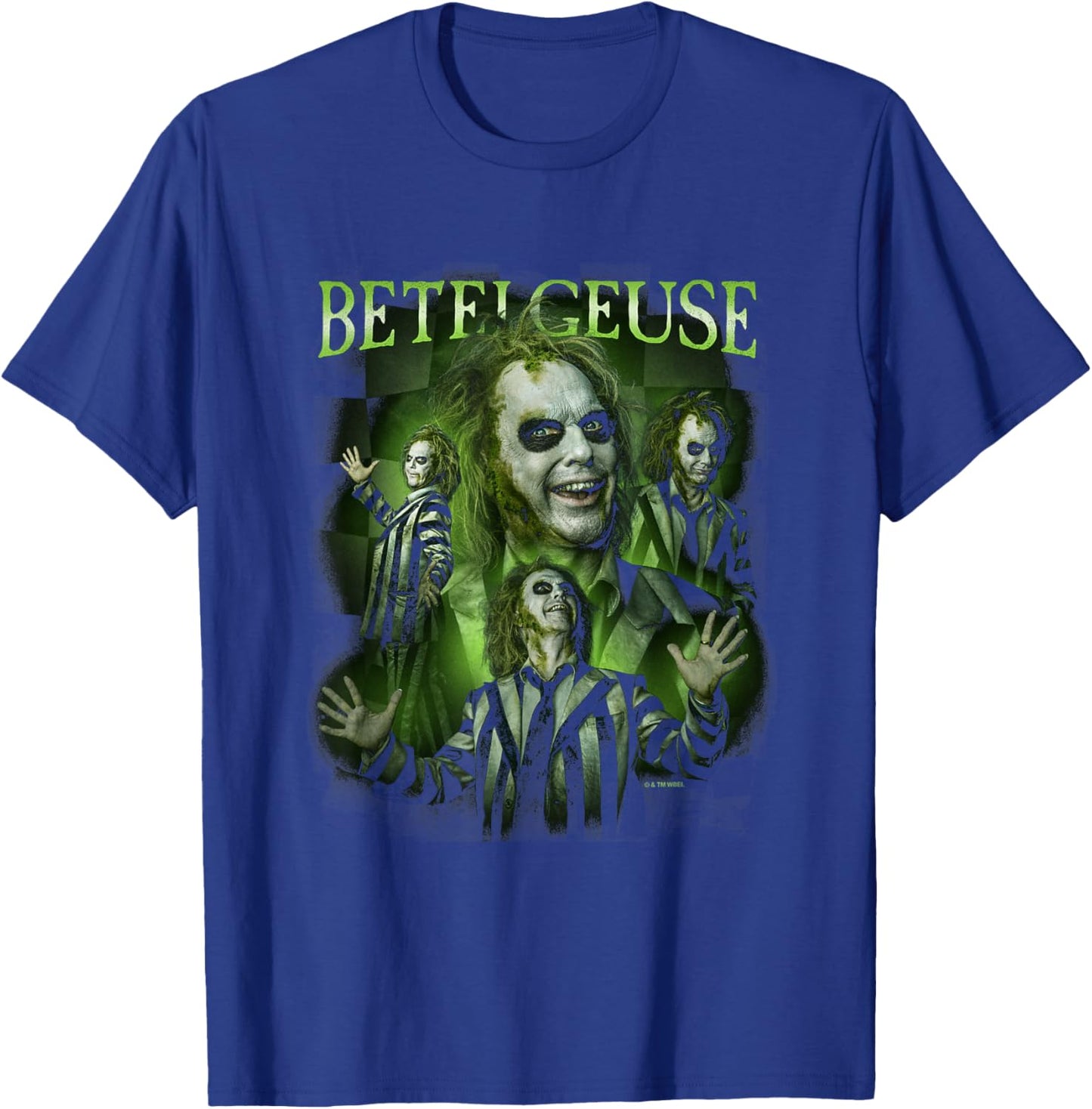 Beetlejuice Beetlejuice Betelgeuse Many Poses Collage Retro T-Shirt - T-Shirt | Royal