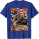 Vintage USA Flag Trump Hunting Deer Hunting Deer Season T-Shirt - T-Shirt | Royal