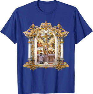 Eucharistic Consecration Traditional Latin Mass Catholic T-Shirt - T-Shirt | Royal