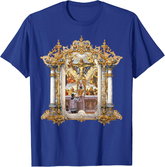 Eucharistic Consecration Traditional Latin Mass Catholic T-Shirt - T-Shirt | Royal