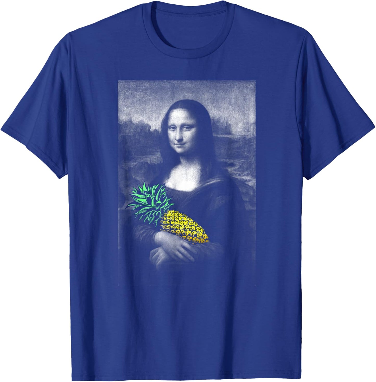 Mona Lisa with Pineapple Funny Mashup T-Shirt - T-Shirt | Royal